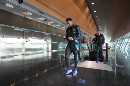 Lionel Scaloni, DT de la selección, en la llegada de parte del plantel a Miami