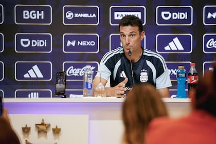 Lionel Scaloni, durante la conferencia de prensa previa al amistoso con Zambia