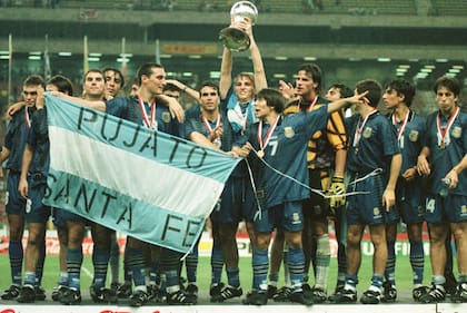 Lionel Scaloni y Fabián Cubero salieron campeones con la selección sub-20 en 1997