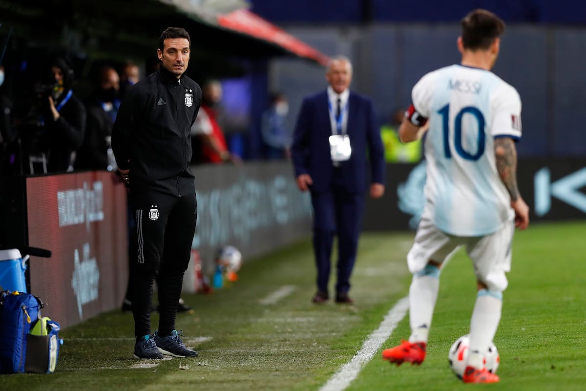 Lionel Scaloni y Lionel Messi