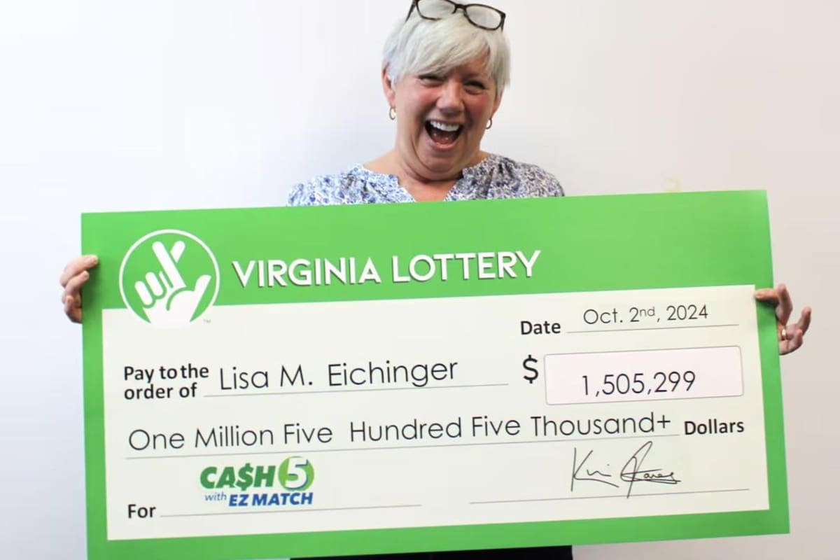 Lisa Eichinger acertó cinco números ganadores en el juego Cash 5 con EZ Match y se llevó el premio mayor (Lottery Post)
