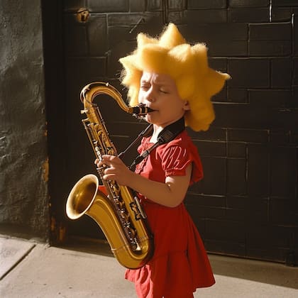 Lisa Simpson retratada por una inteligencia artificial