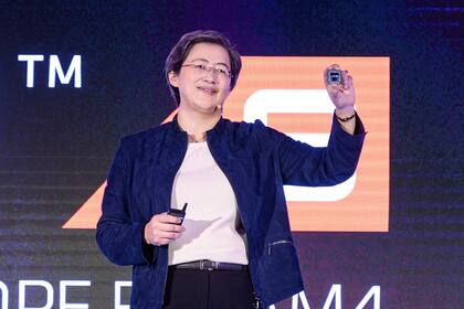 Lisa Su, la CEO de AMD, durante la presentación de los nuevos procesadores Ryzen en Computex 2019