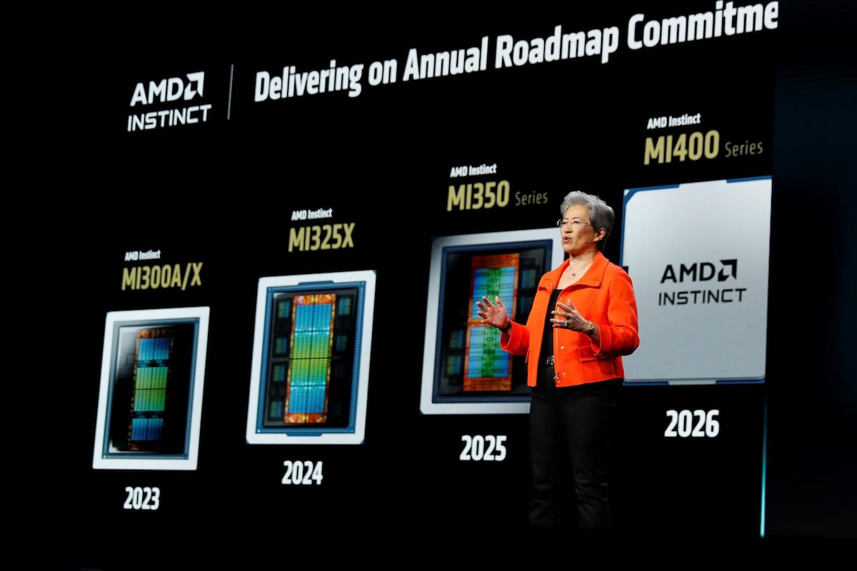 Lisa Su, la CEO de AMD, presenta los nuevos equipos para servidores de IA de la compañía