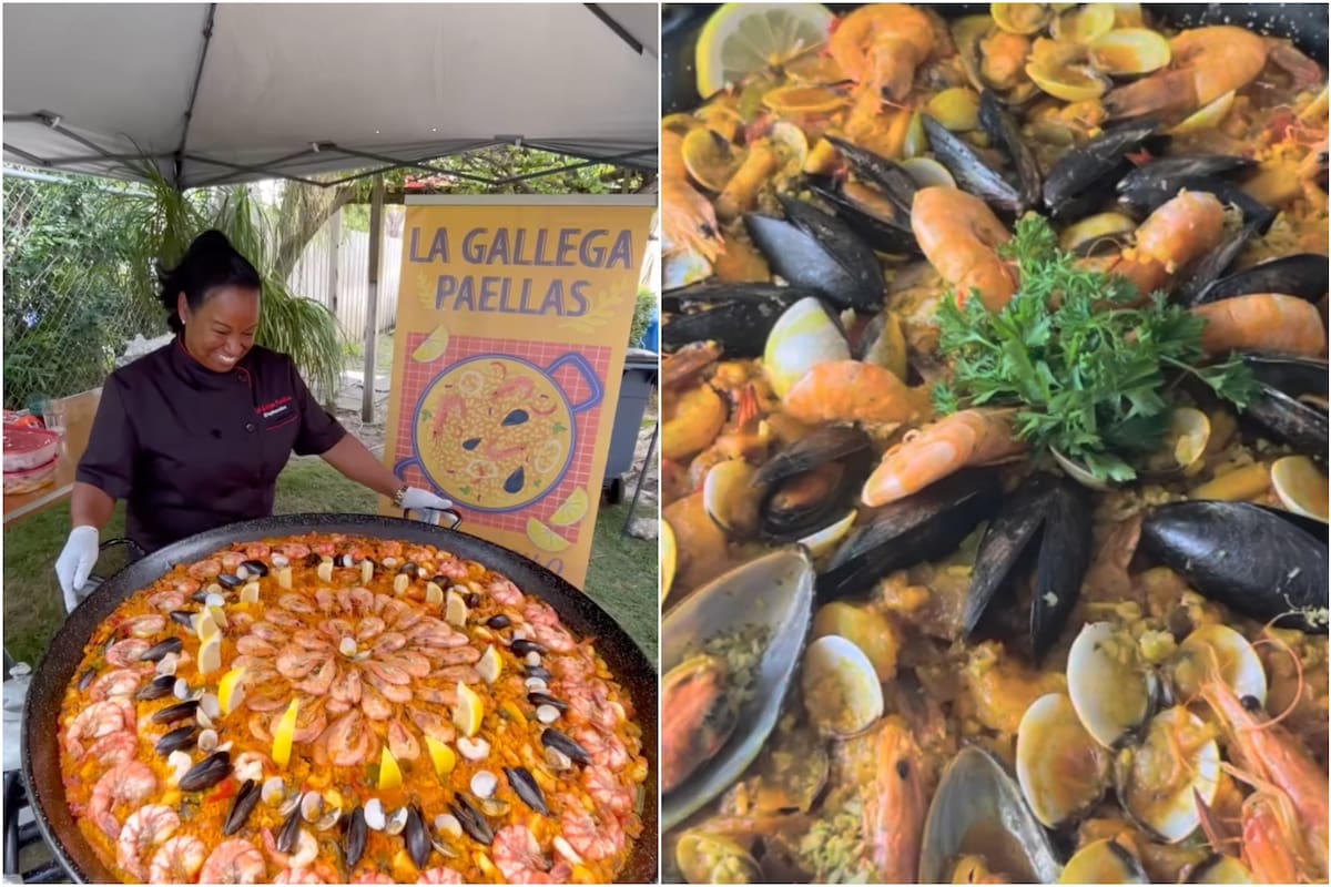 Lisbet Hernández, conocida en Miami como “la Gallega”, se especializa en preparar paellas españolas y otros platos tradicionales del país