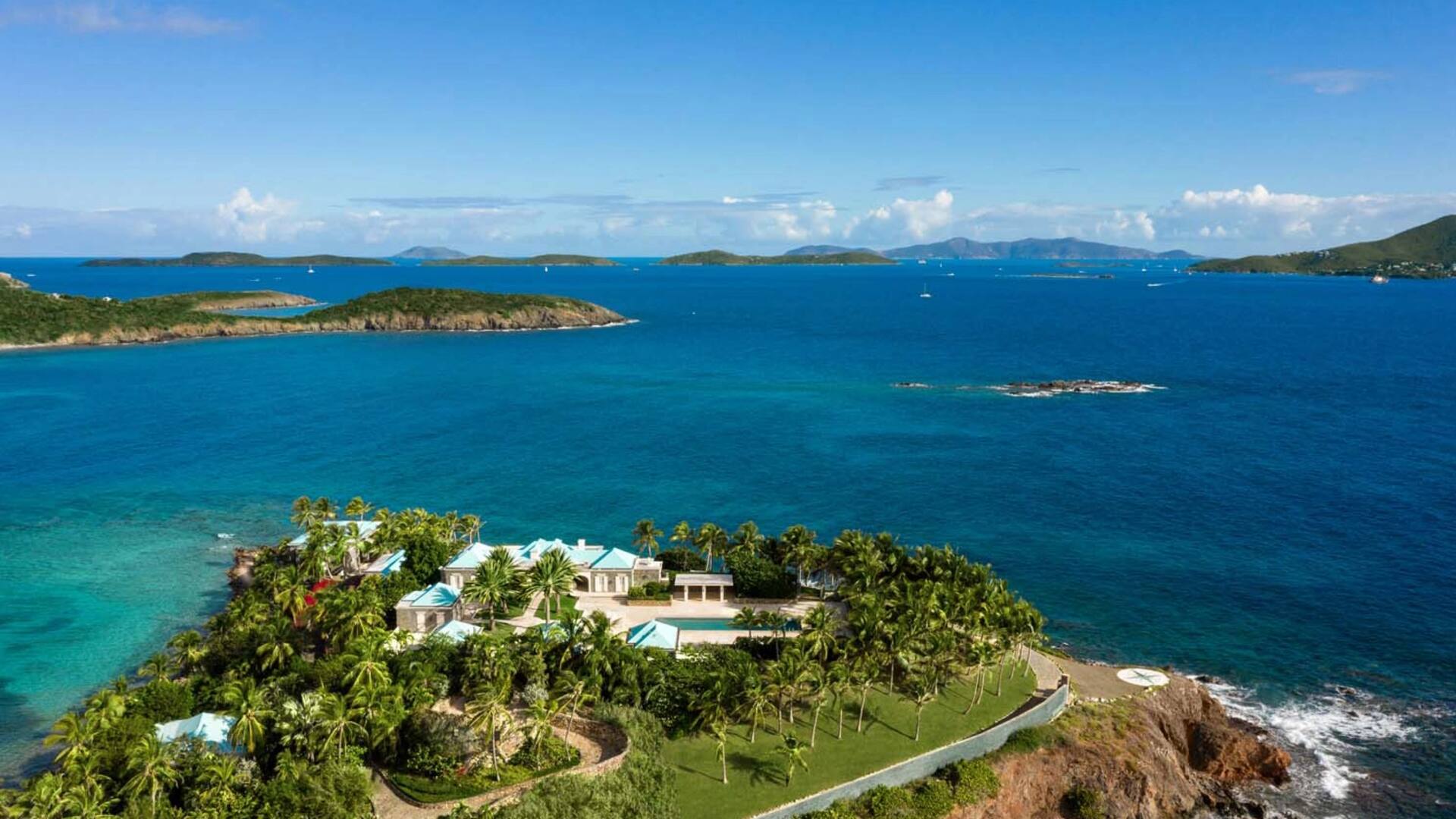Little St. James Island, una de las propiedades del financiero Jeffrey Epstein, en el Caribe