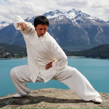 Liu Ming dará una clase de taichí
