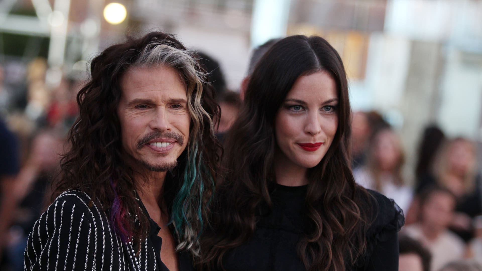 Steven Tyler y Liv Tyler en un desfile de Givenchy en Nueva York