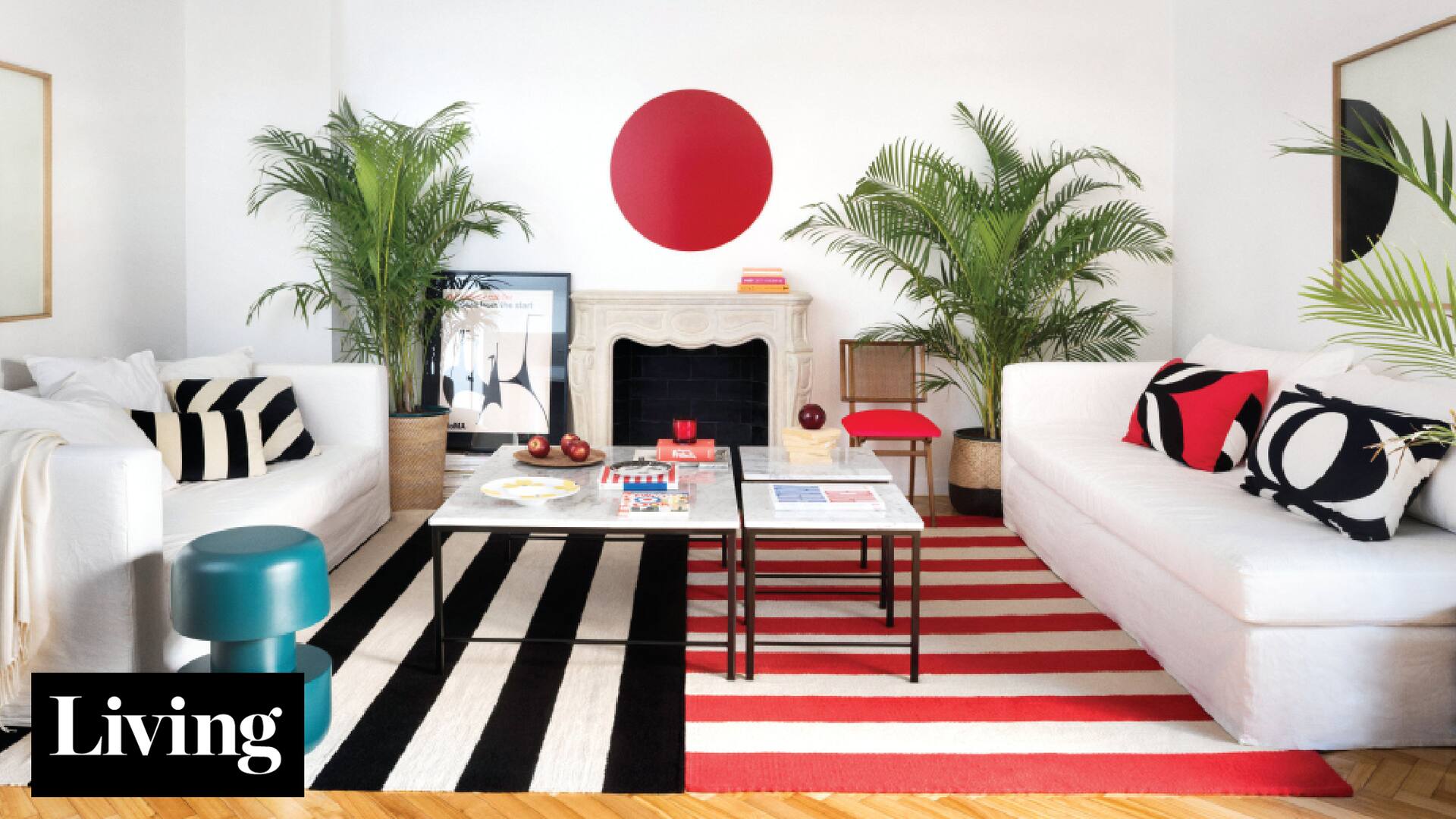 LIVING detalles en rojo