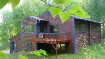 Liz y su marido utilizaron la casa como base para explorar Alaska