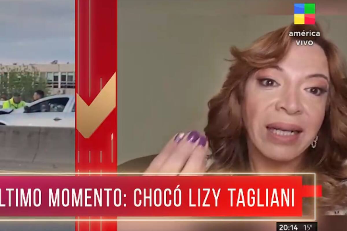 Lizy Tagliani chocó en la autopista, pero está bien: "Fue un susto, quedamos en el medio"