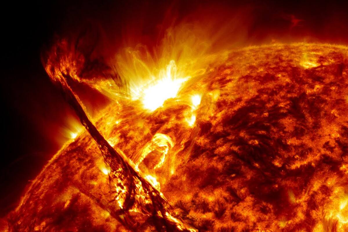 Llamarada solar captada en julio de 2022