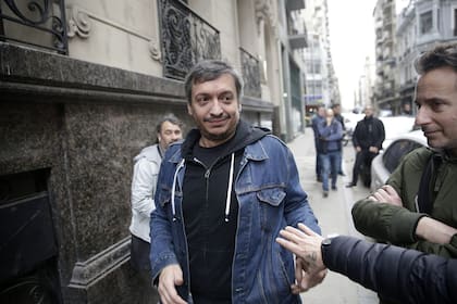 Llegada de Máximo Kirchner al Instituto Patria