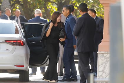 Llegada de ministros a Casa Rosada. Sandra Pettovello