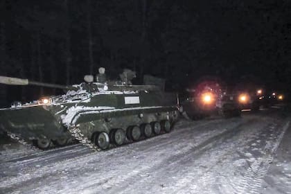 Llegada de tropas rusas a Bielorrusia