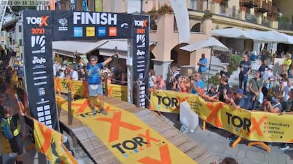 Llegada en los 350k del Tor de Geants
