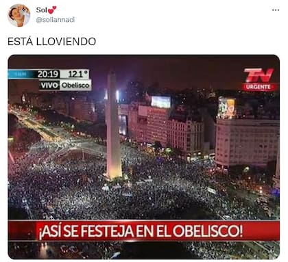 Llegó la lluvia y estallaron los memes