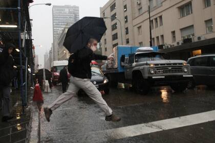 Lluvia en la ciudad de Buenos Aires