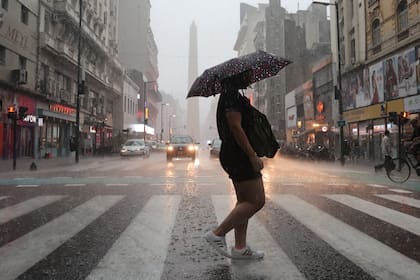 Lluvia en la ciudad de Buenos Aires