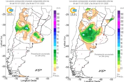 Lluvias del jueves y viernes