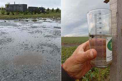Lluvias registradas en la zona de Tandil. Foto: Gentileza