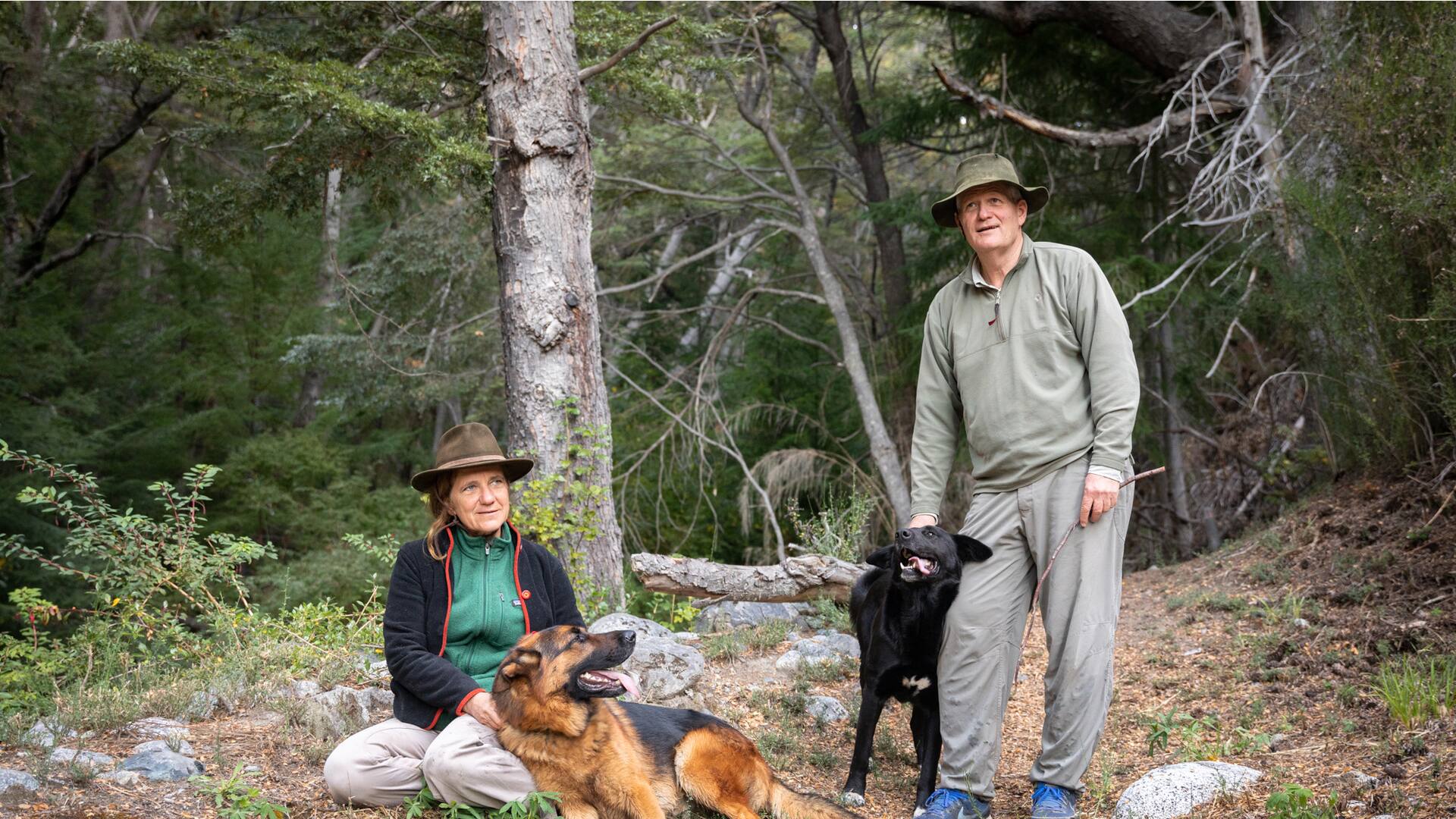 Lo Gall y Florian von der Fecht en su casa en Traful