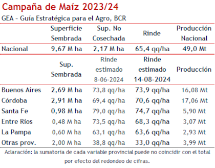 Lo que dejó la campaña 2023/2024 de maíz
