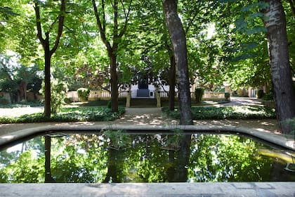 El enorme jardín restaurado por el paisajista Alfons Tost. La intervención mantuvo los árboles, que estaban catalogados, y reubicó la pileta.