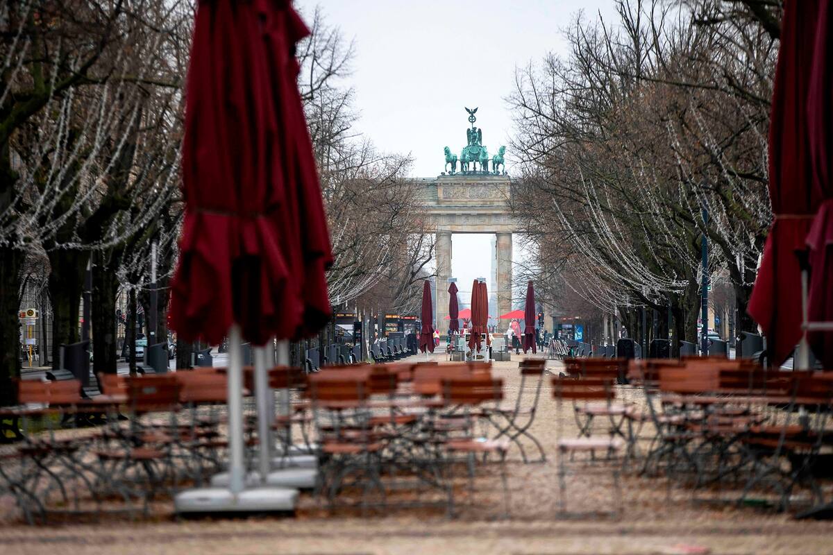 Locales vacíos en Berlín, el 5 de enero pasado