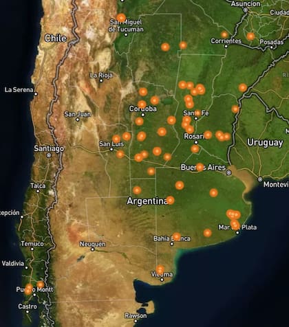 Localización de los campos que lograron certificar bonos de carbono