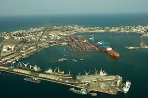 Located at the junction between the Arabian Peninsula and the African continent, Djibouti is one of the most strategic sites in the world. With the support of Dubai, the country launched one of the most massive infrastructure projects ever attempted in east Africa. At a cost of 350 million dollars, the construction of the port complex of Doraleh in 2004, which included an oil terminal, a containment terminal and a commercial and industrial zone, transformed the physiognomy of this small country. The Doraleh oil terminal has been operational since June 2006. (Photo by Patrick ROBERT/Corbis via Getty Images)