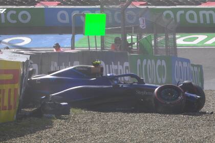 Logan Sargeant fue el primer accidentado en la Q3 de la clasificación del Gran Premio de Países Bajos; estaba segundo en ese momento.