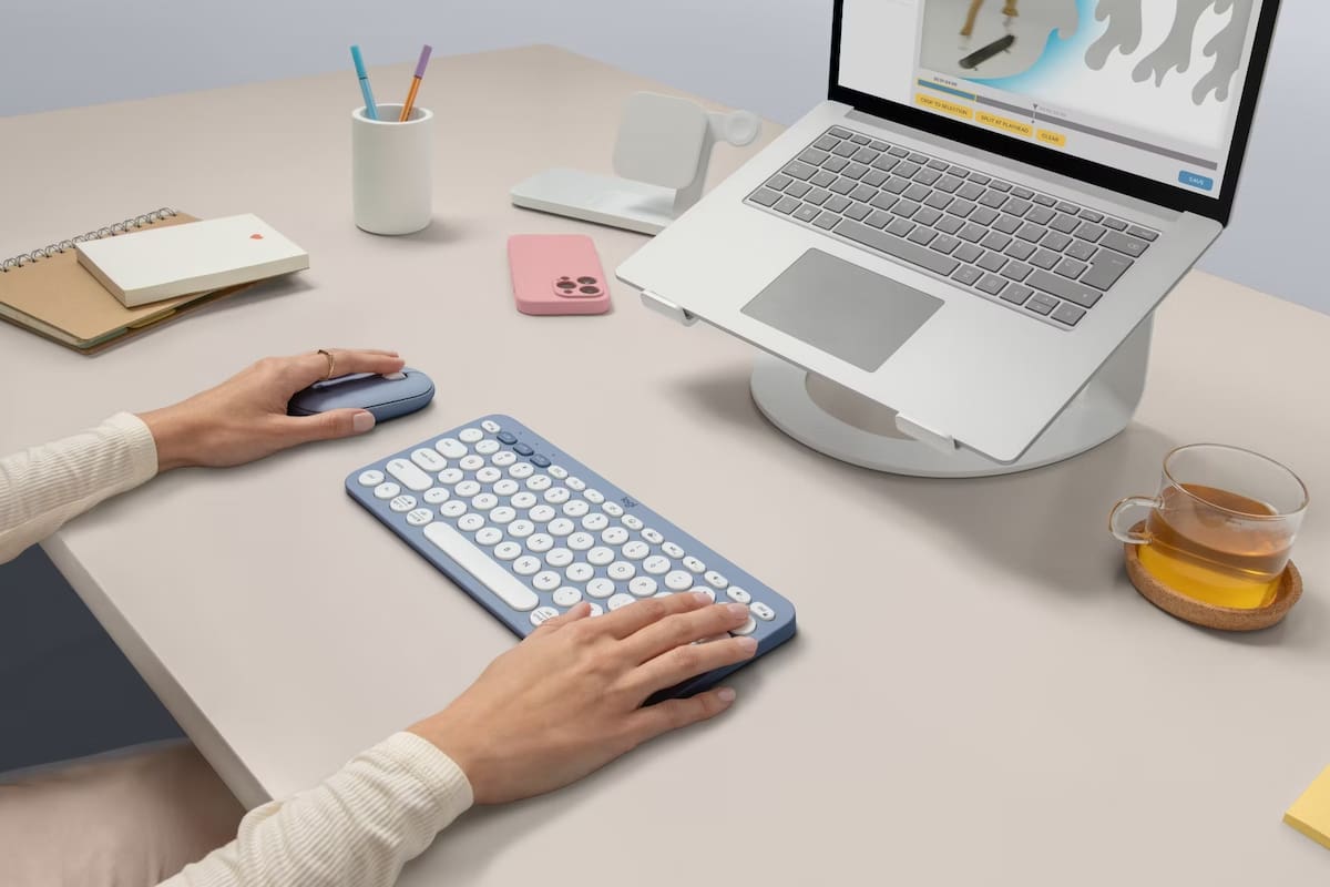 Logitech actualizó su clásico teclado K380 con una nueva versión con más autonomía y plástico reciclado; también, una nueva versión de su mouse Pebble