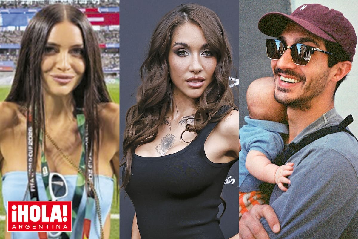Logo coctel hola 815, Zaira Nara, Maria Becerra y Chino Darin con bebe