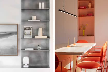 “Lograr que aceptaran un gris en el living fue difícil. Yo sentía que era el color ideal para acompañar el celeste y el durazno”, revela Marina sobre el mismo proyecto.
