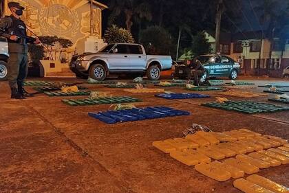Uno de los cargamentos de estupefacientes secuestrados a la banda de Rojas