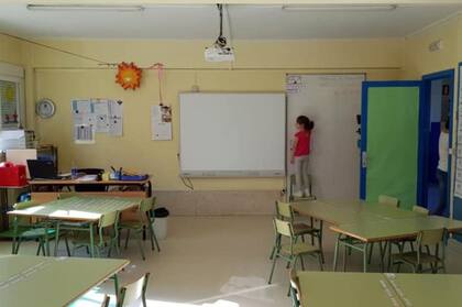 Lola en su aula.