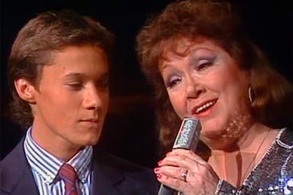 Lolita Torres con su hijo Diego