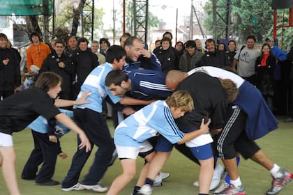Lomu, en una de sus visitas a la Argentina