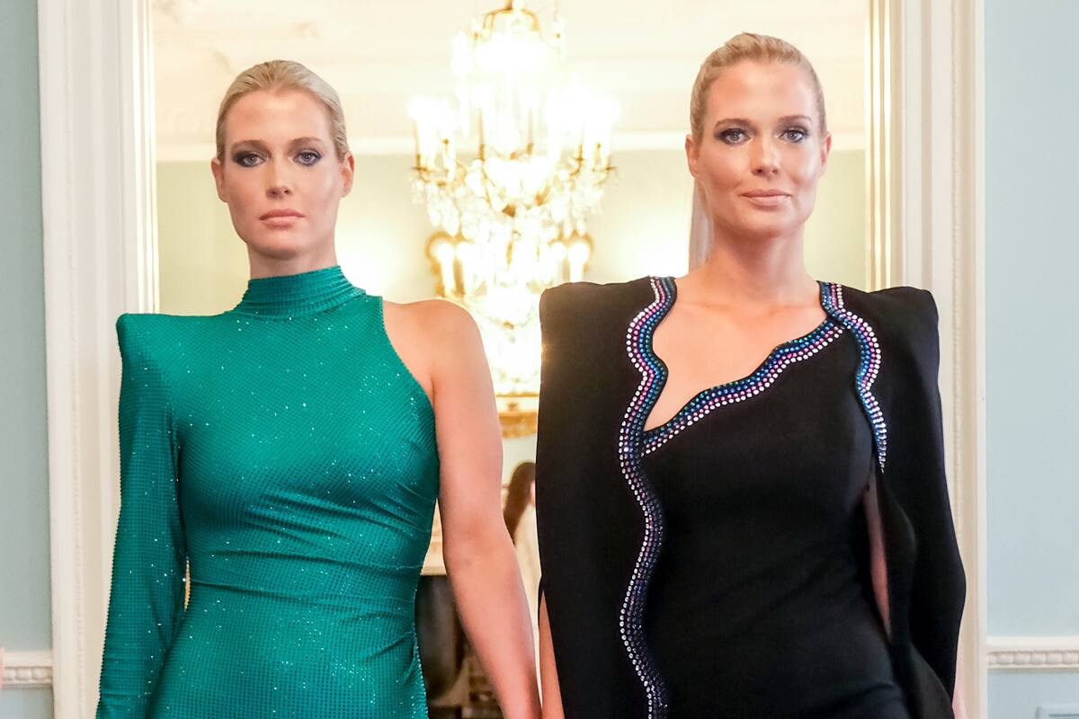 LONDON, ENGLAND - FEBRUARY 20: Lady Amelia Spencer and Lady Eliza Spencer attend the Josh Birch Jones Catwalk: CityWide Celebration show during London Fashion Week on February 20, 2023 in London, England. Josh Birch Jones, the youngest ever member of the British Fashion Council, unveils his AW23 collection at Dartmouth House with Lady Eliza & Lady Amelia Spencer, making their London catwalk debut. (Photo by David M. Benett/Dave Benett/Getty Images for Josh Birch Jones)