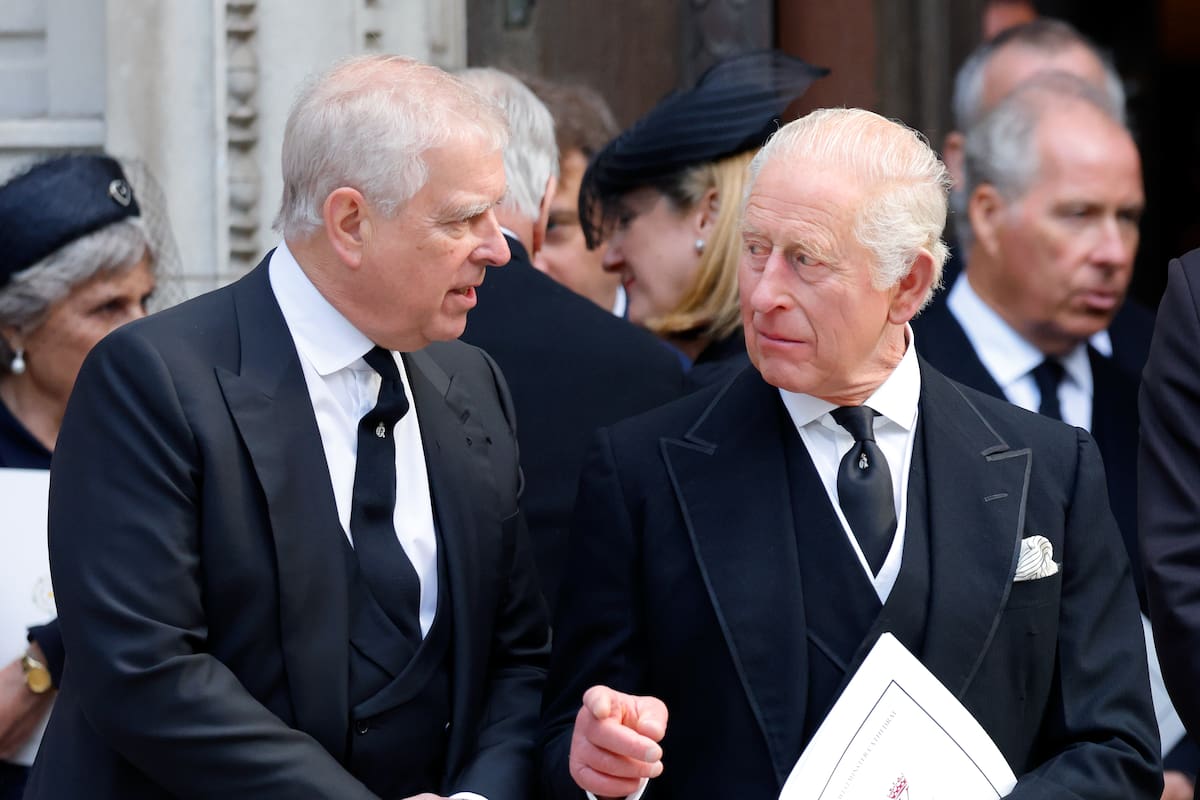 LONDON, UNITED KINGDOM - SEPTEMBER 16: (EMBARGOED FOR PUBLICATION IN UK NEWSPAPERS UNTIL 24 HOURS AFTER CREATE DATE AND TIME) Prince Andrew, Duke of York and King Charles III attend Katharine, Duchess of Kent's Requiem Mass service at Westminster Cathedral on September 16, 2025 in London, England. Katharine, Duchess of Kent was married to Prince Edward, Duke of Kent, a first cousin of Queen Elizabeth II. She died on September 4 at the age of 92 at Kensington Palace surrounded by her family. Having converted to Catholicism in 1994, her funeral takes place at Westminster Cathedral and is the first Catholic funeral to be held for a member of the royal family in modern British history. Her Royal Highness will be laid to rest at the Royal Burial Ground at Frogmore, Windsor. (Photo by Max Mumby/Indigo/Getty Images)