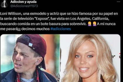 Loni Willison fue retratada en las calles de Los Ángeles (Captura X)