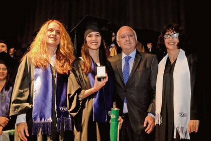 López, Berdullas, Frigerio y Vieytes durante la ceremonia