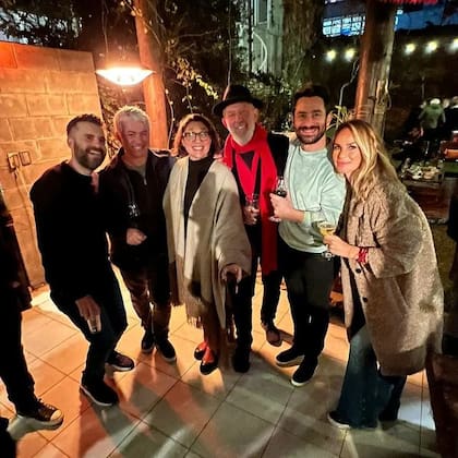 López y Rojas, juntos en el cumpleaños de Lalo Mir (Foto: Instagram @lalo.mirlo)