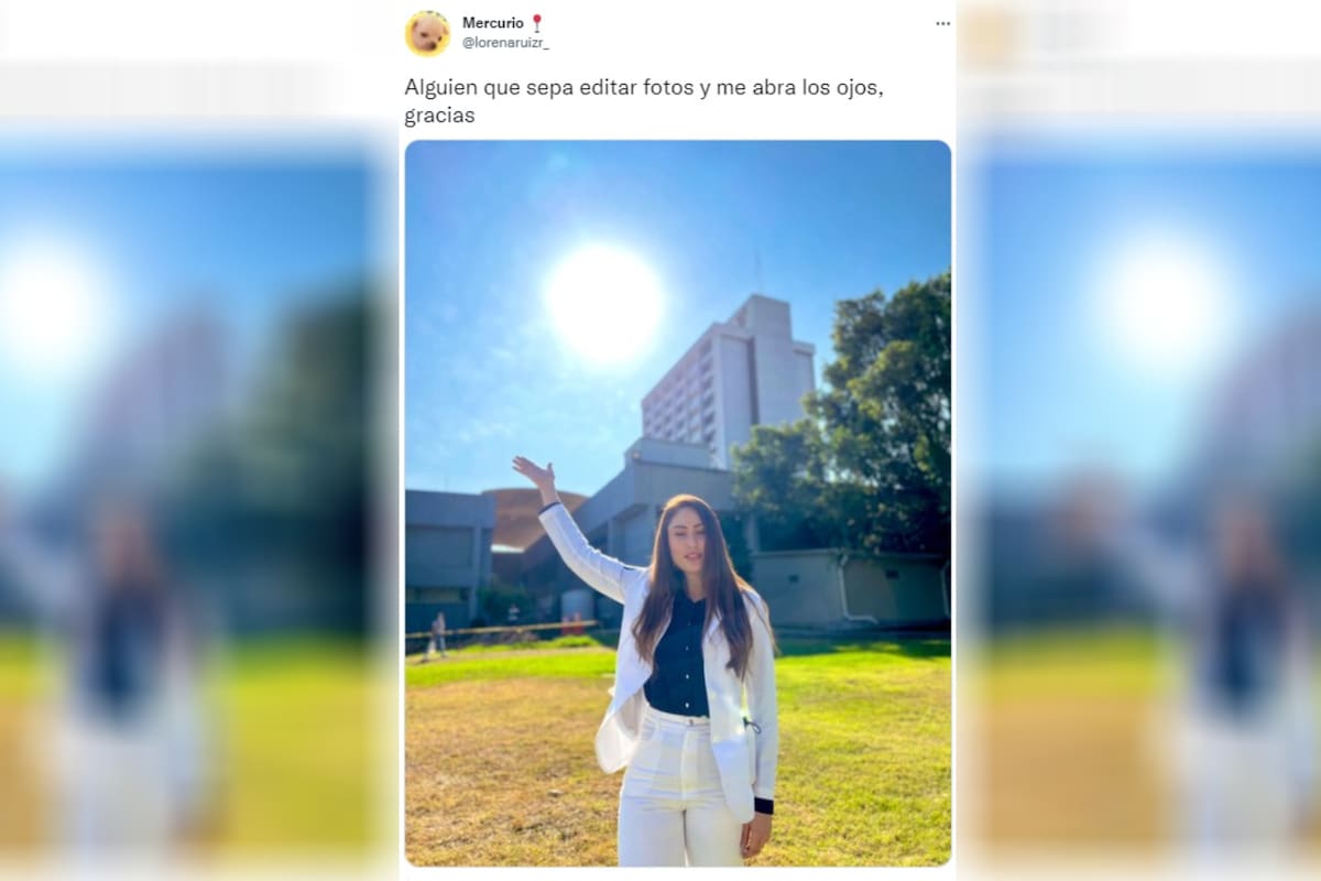 Lorena le pidió a sus seguidores que le editen una foto pero lo mejor fueron las respuestas (Foto: Twitter)