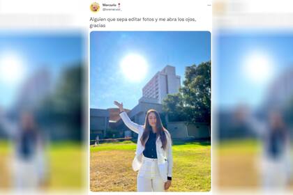 Lorena le pidió a sus seguidores que le editen una foto pero lo mejor fueron las respuestas (Foto: Twitter)