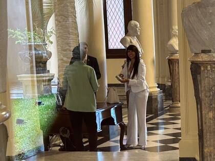 Lorena Villaverde en Casa Rosada.