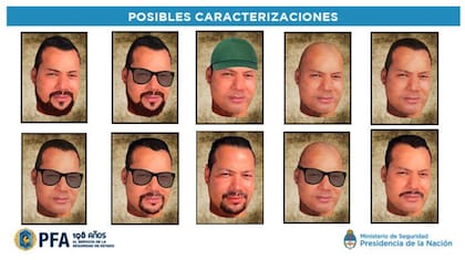 Los 10 identikits que divulgó el Gobierno