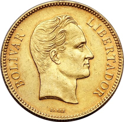 Los 100 bolívares fue la primera moneda de oro acuñada en Venezuela