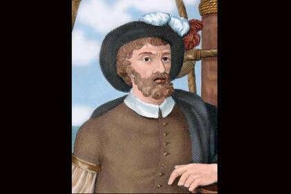 Ilustración a color de Juan Sebastián Elcano
